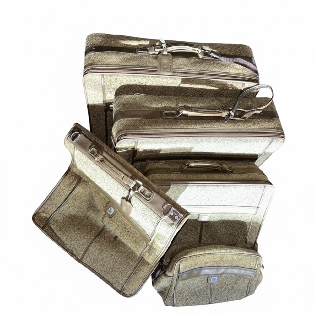 Ultra‑Rare Antique Emilio Pucci 1960s 5‑Piece Designer Luggage Set Vintage